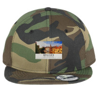 In Bruges Bruges (it?s In Belgium) Travel Poster-irwoq Flat Bill Snapback Cap | Artistshot