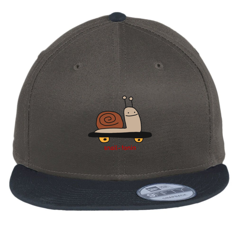 Snail-tonin Flat Bill Snapback Cap by RobinIntorcia | Artistshot