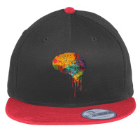 Human Brain, Human Brain Art, Human Brain Vintage, Human Brain Paintin Flat Bill Snapback Cap | Artistshot