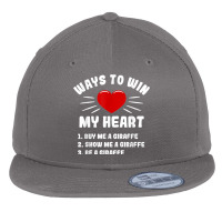 Ways To Win My Heart Giraffe Funny Animal Meme Humor Flat Bill Snapback Cap | Artistshot