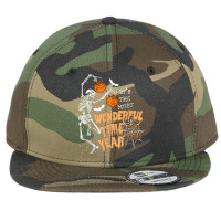 Its The Most Wonderful Time Of Year Skeleton Dance Halloween Flat Bill Snapback Cap | Artistshot