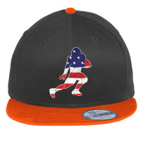 Football Player Vintage Football Running Back Stiff Arm Flag Flat Bill Snapback Cap | Artistshot