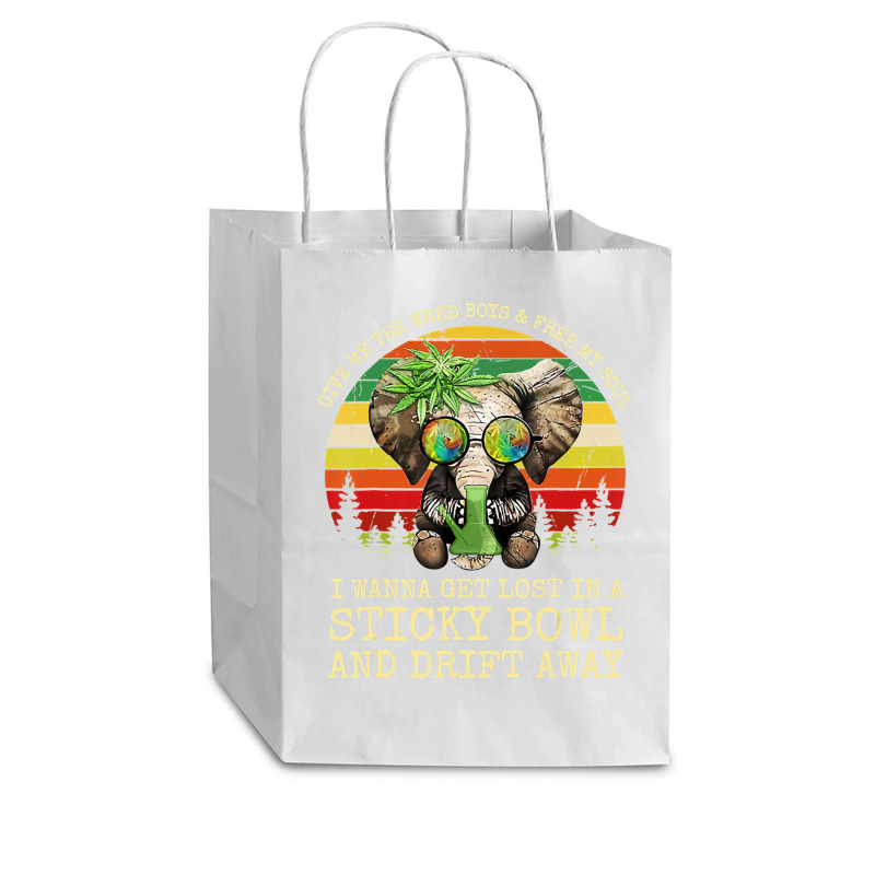 Cool Elephant Smoking Weed Bong Marijuana Cannabis Stoner Cub Paper Bag - 8 X 4 1/2 X 10 1/4 | Artistshot