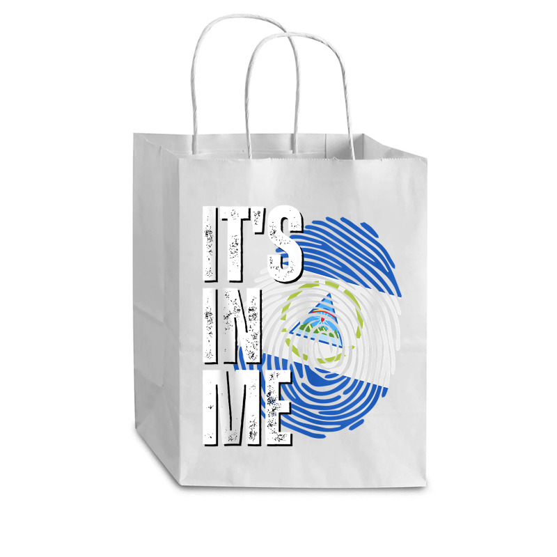 It's In Me Nicaragua Flag Fingerprint Nicaraguan Heritage Tank Top Cub Paper Bag - 8 x 4 1/2 x 10 1/4 by maryannmjra8 | Artistshot