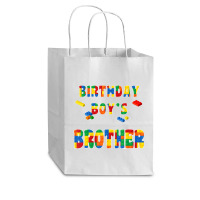 Building Block Brother Of The Birthday Boy Colorful Cub Paper Bag - 8 X 4 1/2 X 10 1/4 | Artistshot