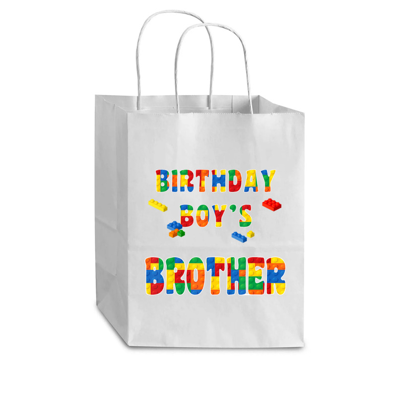 Building Block Brother Of The Birthday Boy Colorful Cub Paper Bag - 8 X 4 1/2 X 10 1/4 | Artistshot