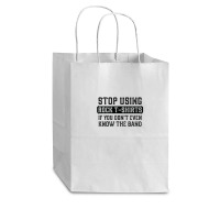 Stop Using Rock 1 Cub Paper Bag - 8 X 4 1/2 X 10 1/4 | Artistshot