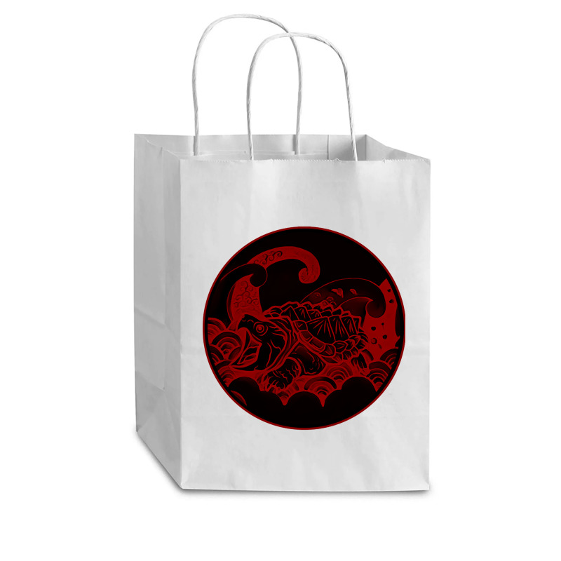 Giant Alligator Snapping Turtle - Japanese Style For Reptiles Lovers - Cub Paper Bag - 8 X 4 1/2 X 10 1/4 | Artistshot