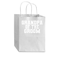 Mens Grandpa Of The Groom, Wedding, Bachelor Party Grandfather Cub Paper Bag - 8 X 4 1/2 X 10 1/4 | Artistshot