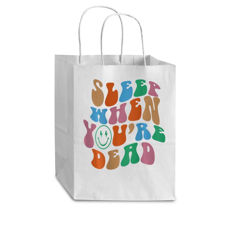 Sleep When You're Dead Aesthetic Trendy Costume 2022 Cub Paper Bag - 8 X 4 1/2 X 10 1/4 | Artistshot