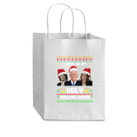 This Is My Ugliest Christmas Sweater Funny Joe Biden Kamala Sweatshirt Cub Paper Bag - 8 X 4 1/2 X 10 1/4 | Artistshot