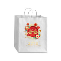 Happy Lunar New Year 2023 Year Of The Rabbit Debie Paper Bag - 10 X 5 X 13 | Artistshot