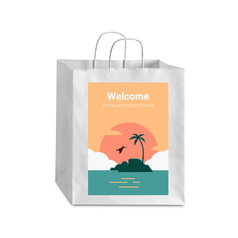 Welcome To Pterodactyl Home Debie Paper Bag - 10 X 5 X 13 | Artistshot