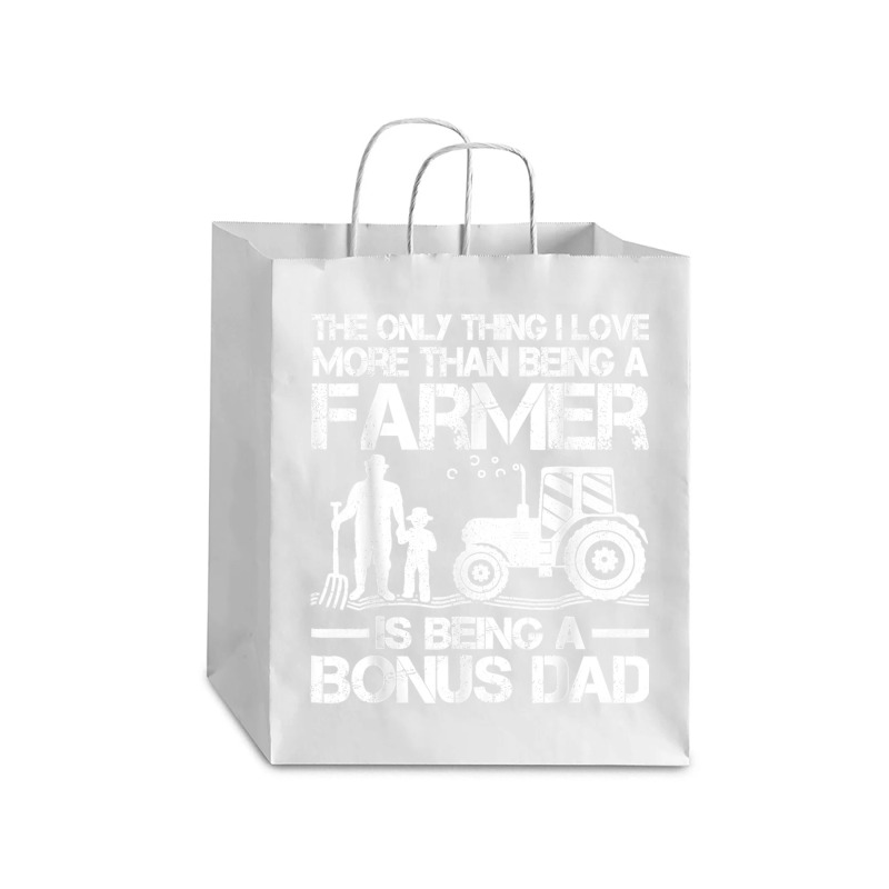 Funny Farming Tractor Retro Farmer Bonus Dad Father's Day Debie Paper Bag - 10 X 5 X 13 | Artistshot