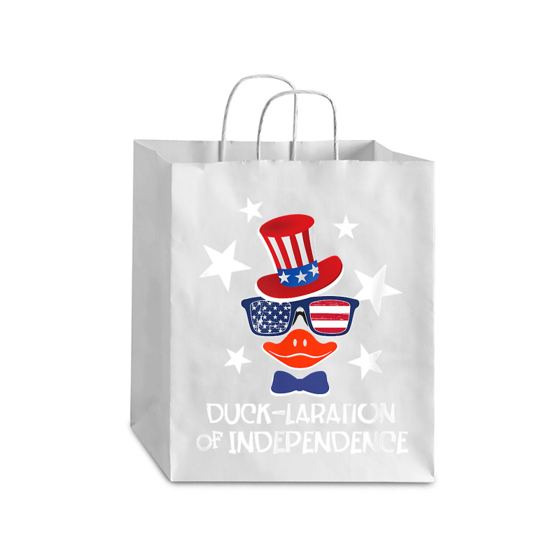 Funny Duck Lover 4th Of July Patriotic Pun Tops Men Kids Boy Debie Paper Bag - 10 X 5 X 13 | Artistshot