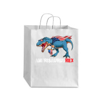 Funny Dinosaur 4th Of July Kids Boys Men Amerisaurus T Rex Debie Paper Bag - 10 X 5 X 13 | Artistshot