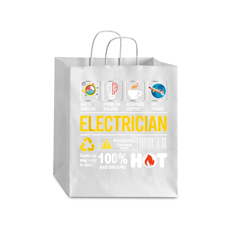 Electrician Multitasking Sarcasm Job Pride Proud Electrician Debie Paper Bag - 10 X 5 X 13 | Artistshot