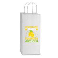 Lemonade Stand Founder And Ceo Premium T Shirt Double Wine Paper Bag - 6 1/2 X 3 1/2 X 12 3/8 | Artistshot