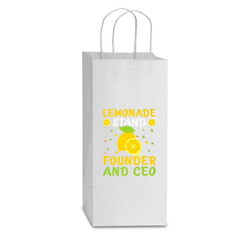 Lemonade Stand Founder And Ceo Premium T Shirt Double Wine Paper Bag - 6 1/2 X 3 1/2 X 12 3/8 | Artistshot