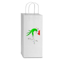 Funny Scissor Hairstylist Santa Christmas Hair Stylist Xmas T Shirt Double Wine Paper Bag - 6 1/2 X 3 1/2 X 12 3/8 | Artistshot