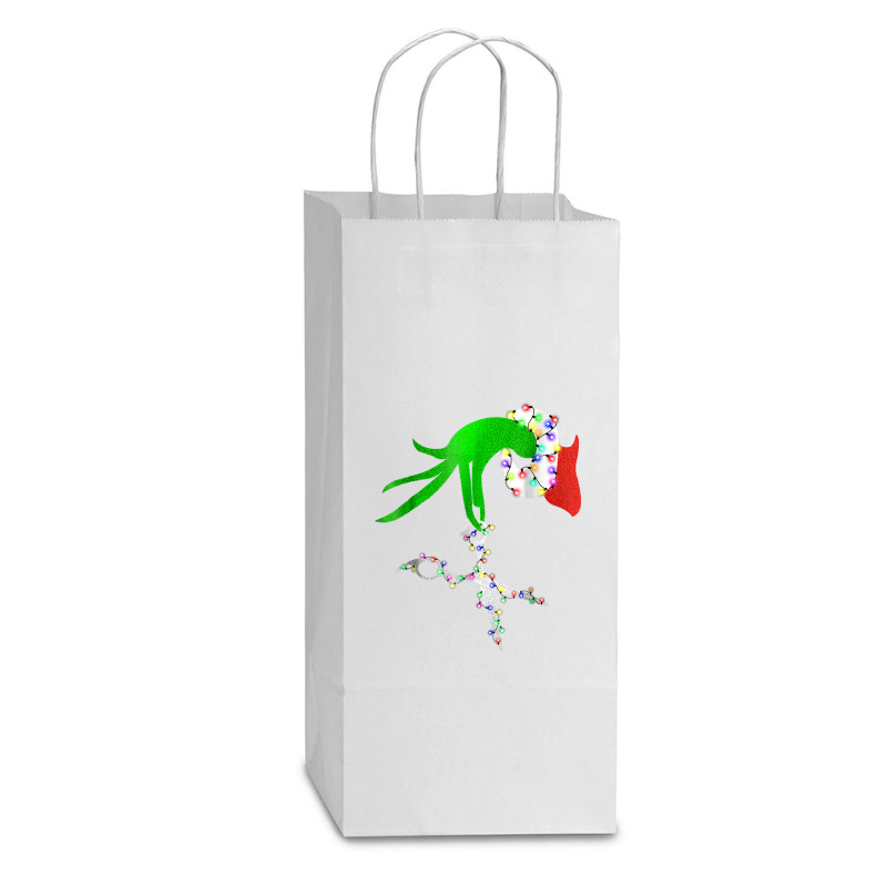 Funny Scissor Hairstylist Santa Christmas Hair Stylist Xmas T Shirt Double Wine Paper Bag - 6 1/2 X 3 1/2 X 12 3/8 | Artistshot