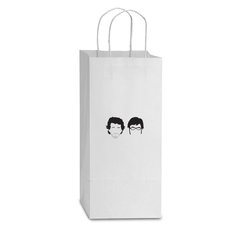 Flight Of The Conchords Silly-ettes Double Wine Paper Bag - 6 1/2 X 3 1/2 X 12 3/8 | Artistshot