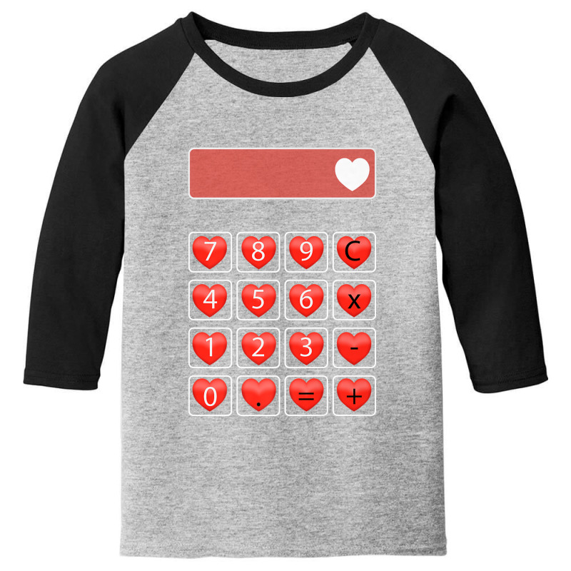 Calculator Math Accountant Fun Teacher Valentines Day School Premium Youth 3/4 Sleeve by Yuh2105 | Artistshot