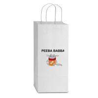 Peeba Babba Double Wine Paper Bag - 6 1/2 X 3 1/2 X 12 3/8 | Artistshot