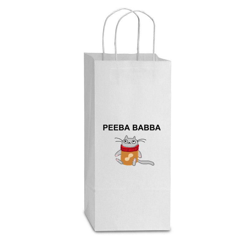 Peeba Babba Double Wine Paper Bag - 6 1/2 X 3 1/2 X 12 3/8 | Artistshot