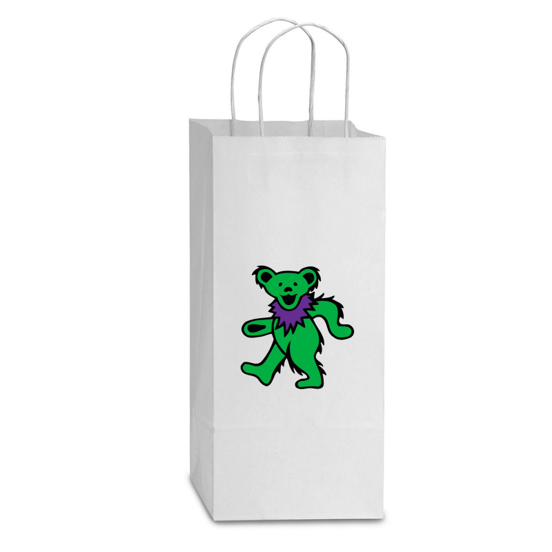 Greeny Grateful Double Wine Paper Bag - 6 1/2 X 3 1/2 X 12 3/8 | Artistshot