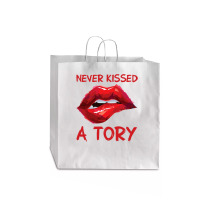 Never Kissed A Tory  3 Jumbo Paper Bag - 18 X 7 X 18 3/4 | Artistshot