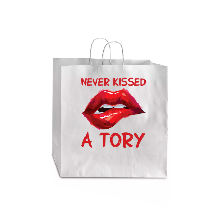 Never Kissed A Tory  3 Jumbo Paper Bag - 18 X 7 X 18 3/4 | Artistshot