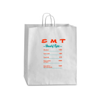 Emt Hourly Rate Paramedic Funny Emergency Medical Technician Queen Paper Bag - 16 X 6 X 19 1/4 | Artistshot