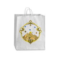 Egyptian Pyramids Ankh Symbol Eye Of Horus Sacred Geometry Queen Paper Bag - 16 X 6 X 19 1/4 | Artistshot