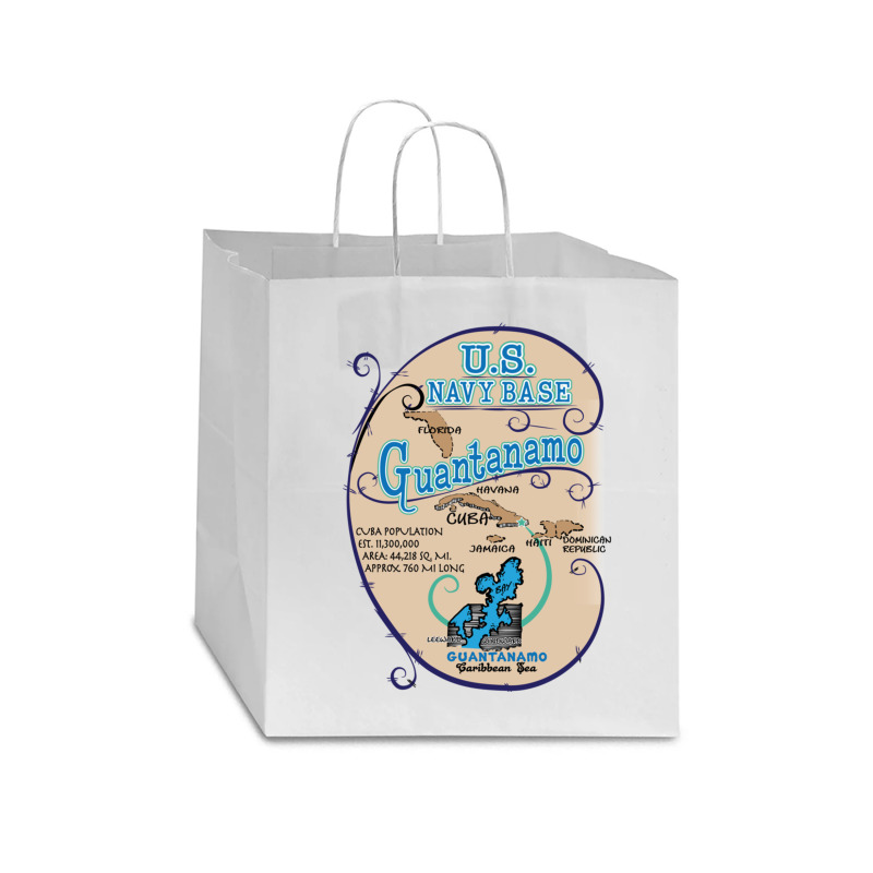 Us Navy Base Guantanamo Star Paper Bag - 13 X 7 X 13 | Artistshot