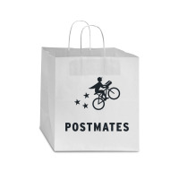 Postmates Gear For Postmates Workers Star Paper Bag - 13 X 7 X 13 | Artistshot