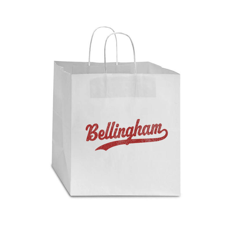 Bellingham Washington Wa Vintage Sports Graphic Premium T Shirt Star Paper Bag - 13 X 7 X 13 | Artistshot