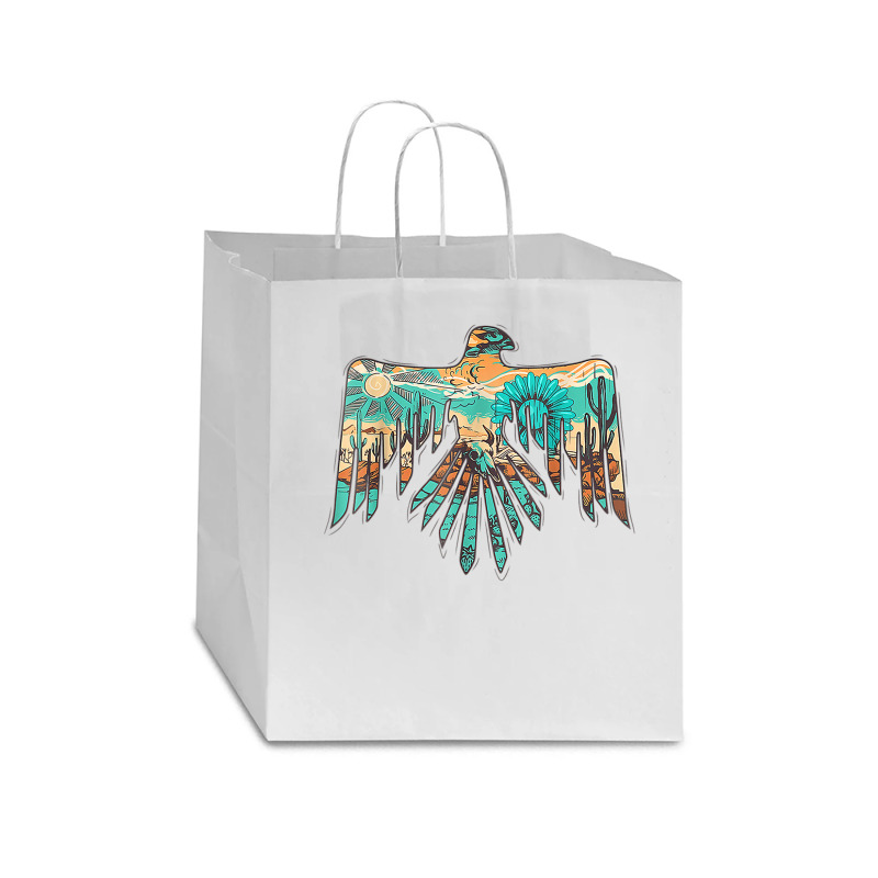 Roam Free Thunderbird Western Boho Star Paper Bag - 13 X 7 X 13 | Artistshot