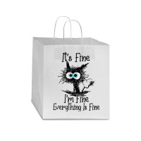 Im Fine Its Fine Everything Is Fine Star Paper Bag - 13 X 7 X 13 | Artistshot