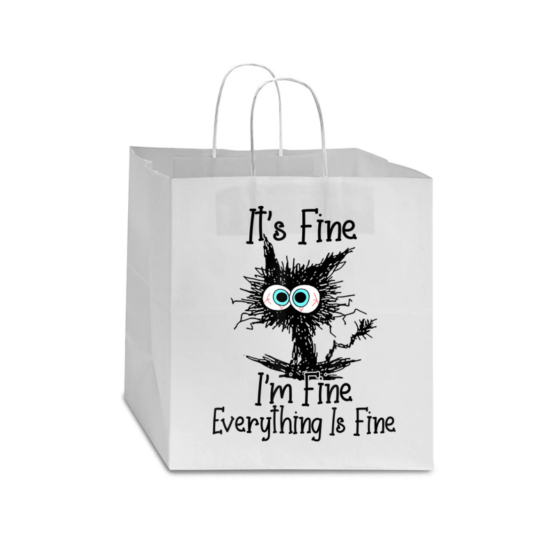 Im Fine Its Fine Everything Is Fine Star Paper Bag - 13 X 7 X 13 | Artistshot