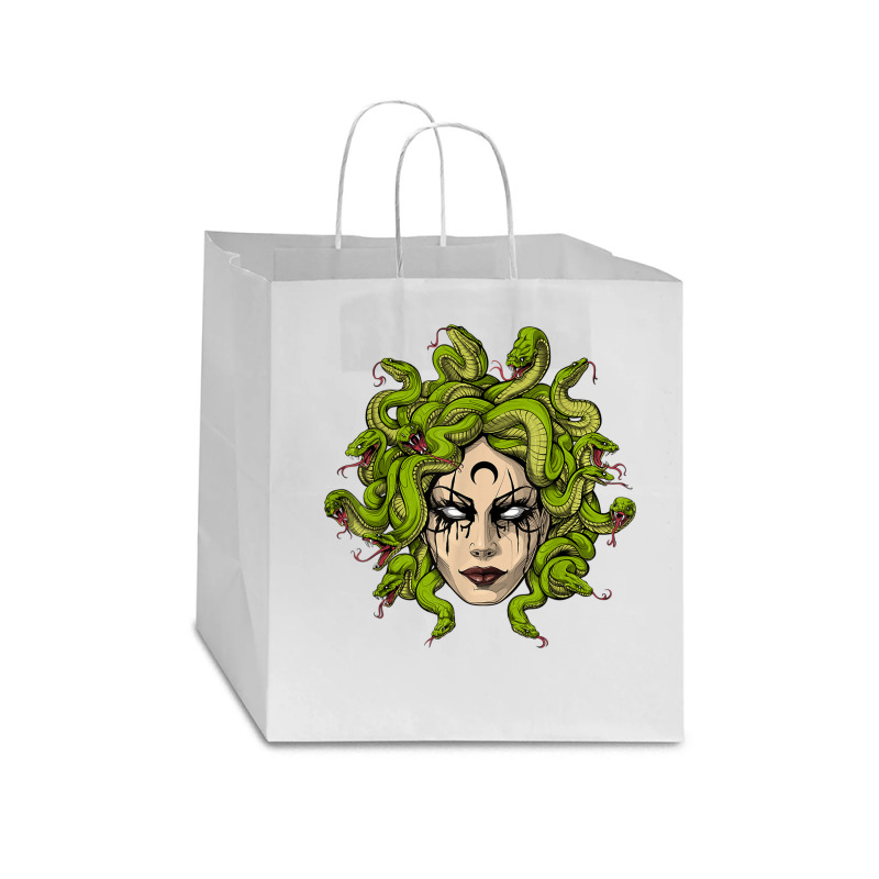 Medusa Greek Goddess Snakes Ancient Greece Mythology Gothic Star Paper Bag - 13 X 7 X 13 | Artistshot