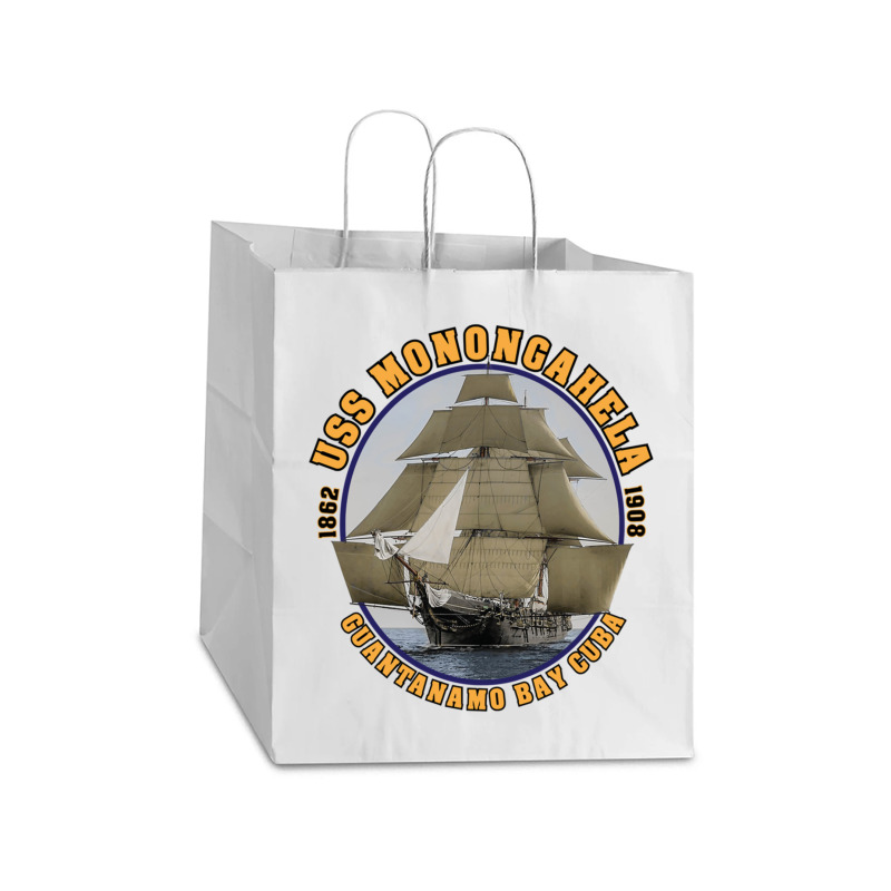 Uss Monongahela Take Out Paper Bag - 14 X 10 X 15 1/2 | Artistshot