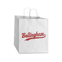 Bellingham Washington Wa Vintage Sports Graphic Premium T Shirt Take Out Paper Bag - 14 X 10 X 15 1/2 | Artistshot