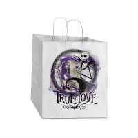 Funny Nightmare Before Christmas Valentines Jack True Love Take Out Paper Bag - 14 X 10 X 15 1/2 | Artistshot