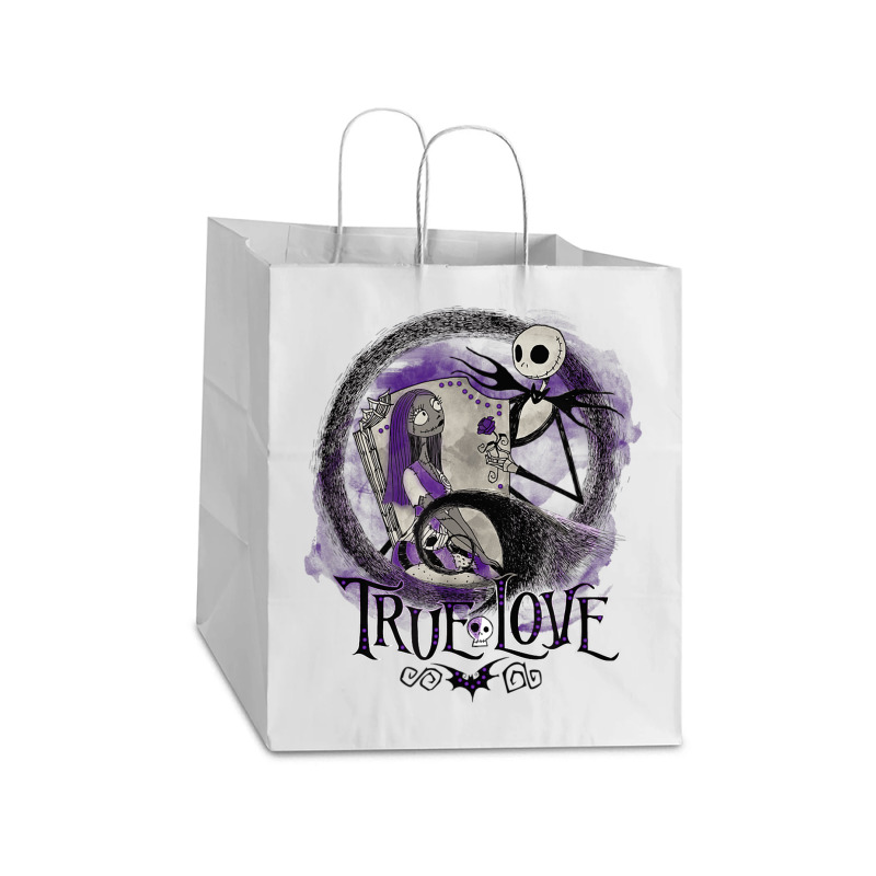 Funny Nightmare Before Christmas Valentines Jack True Love Take Out Paper Bag - 14 X 10 X 15 1/2 | Artistshot