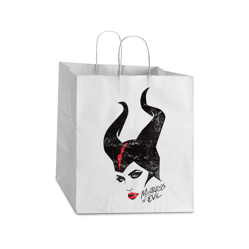 Funny Maleficent Mistress Of Evil Stylized Portrait Take Out Paper Bag - 14 X 10 X 15 1/2 | Artistshot