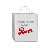 Farmers = Barley, Barley = Beer Traveler Paper Bag -13 X 6 X 15 3/4 | Artistshot