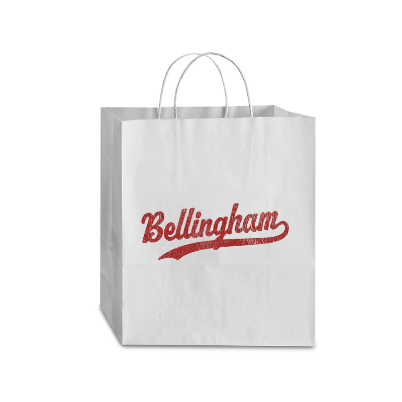 Bellingham Washington Wa Vintage Sports Graphic Premium T Shirt Traveler Paper Bag -13 X 6 X 15 3/4 | Artistshot