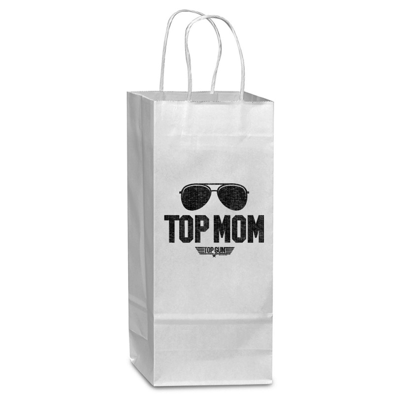 Top Gun   Top Mom T Shirt Wine Paper Bag - 5 1/2 X 3 1/4 X 13 | Artistshot