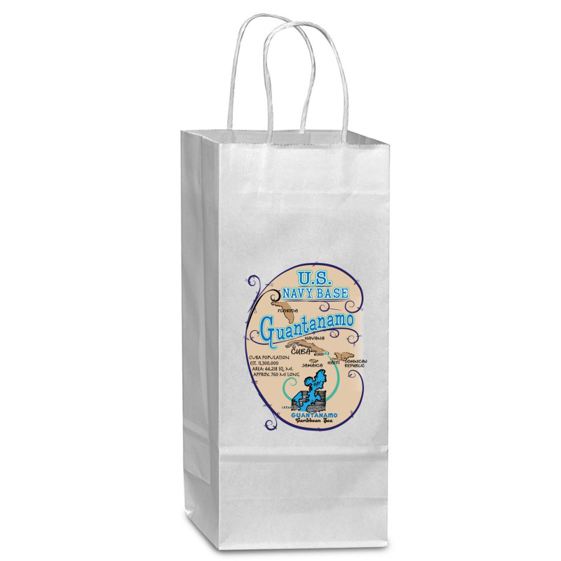 Us Navy Base Guantanamo Wine Paper Bag - 5 1/2 X 3 1/4 X 13 | Artistshot